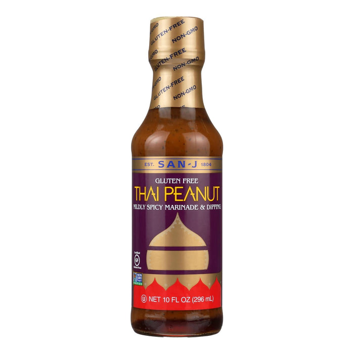 San-J Authentic Thai Peanut Cooking Sauce (Pack of 6 - 10 oz)