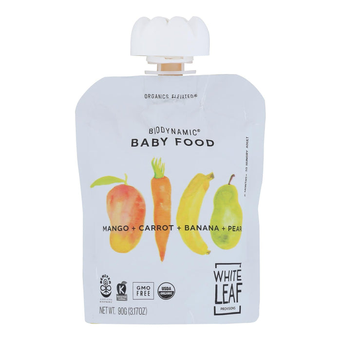 White Leaf Provisions Organic Baby Food, Mango, 3.17 Ounces (Pack of 6)