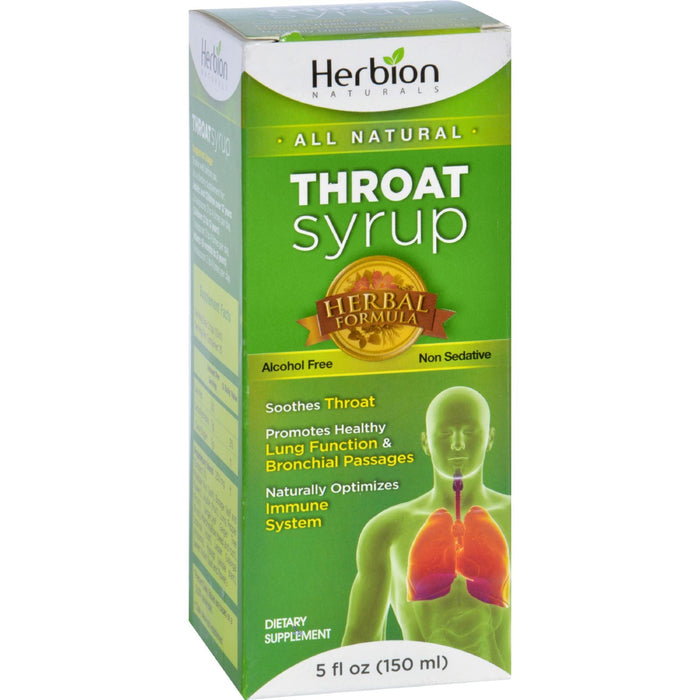 Herbion Naturals Throat Syrup - All Natural, 5 Oz.