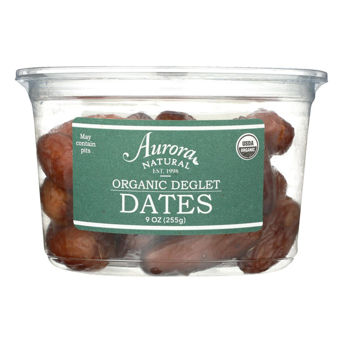 Aurora Natural Products Organic Deglet Nour Dates, 9 Oz. (Pack of 12)