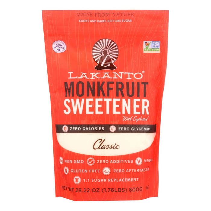 Lakanto Classic Monkfruit Sweetener with Erythritol, Zero-Calorie, Keto-Friendly, All-Natural (Pack of 8 - 28.22 Oz.)