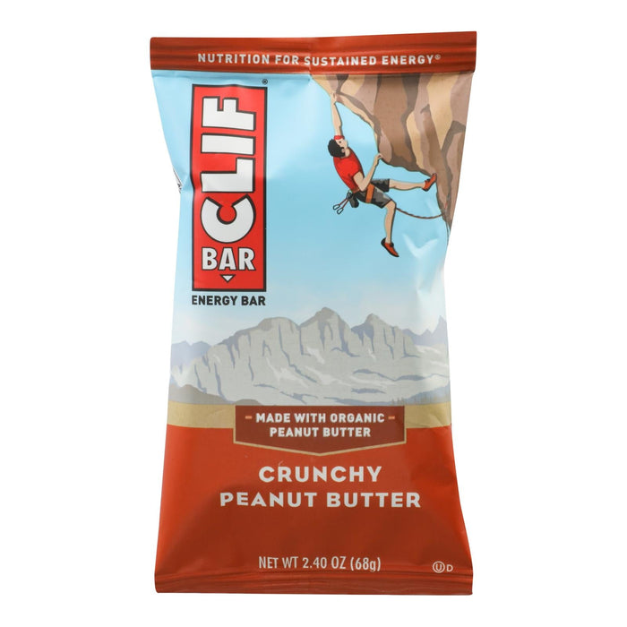 Clif Bar Organic Crunch Peanut Butter, 2.4 Oz Bars (Case of 12)