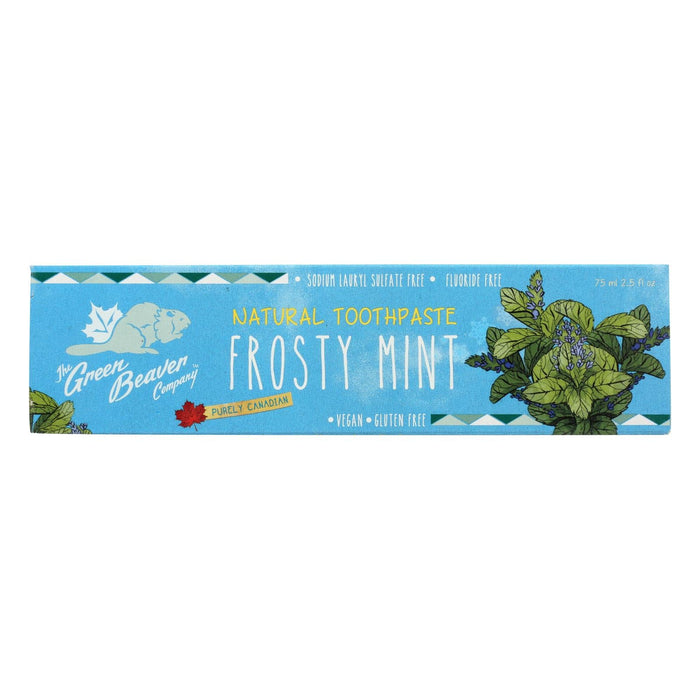 Green Beaver Toothpaste: Frosty Mint Flavor, 2.5 Fl Oz