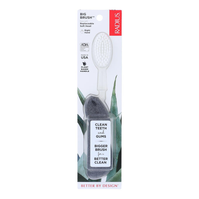 Radius Original Right-Hand Toothbrush, Soft Bristles, Pack of 6