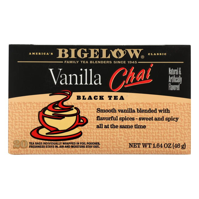 Bigelow Vanilla Chai Black Tea, Pack of 6 - 20 Teabags