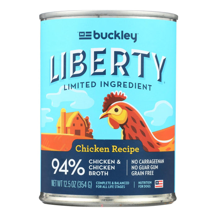 Buckley Liberty Wet Chicken Food with Gravy, 12.5 Oz. (Pack of 12)