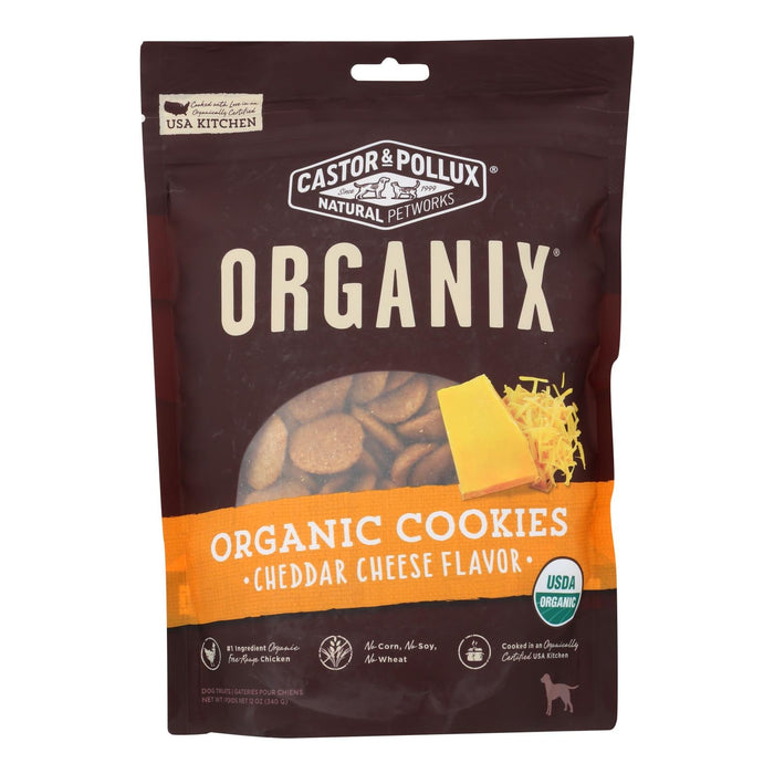 Castor and Pollux Organic Dog Cookies Cheddar Cheese Flavor (8-Pack, 12 oz.)