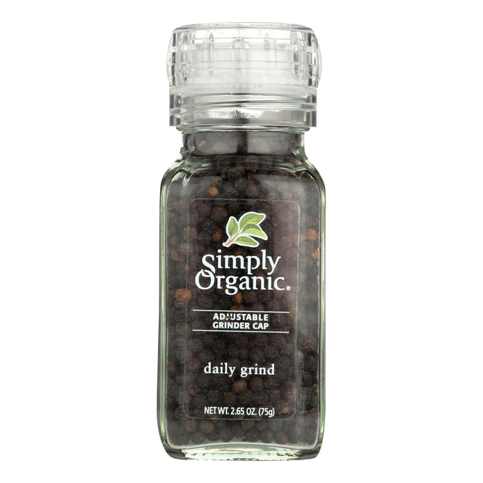 Simply Organic 3 oz Daily Premium Black Peppercorns Grinder