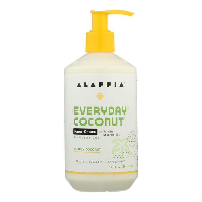 Alaffia Premium Coconut Night Cream - Deeply Hydrating, Nourishing, and Smoothing - 12 fl oz