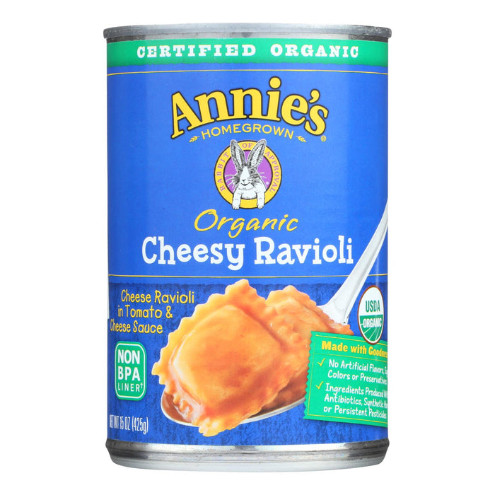 Annie's Homegrown Organic Cheesy Ravioli in Savory Tomato and Cheese Sauce (Pack of 12 - 15 oz.)