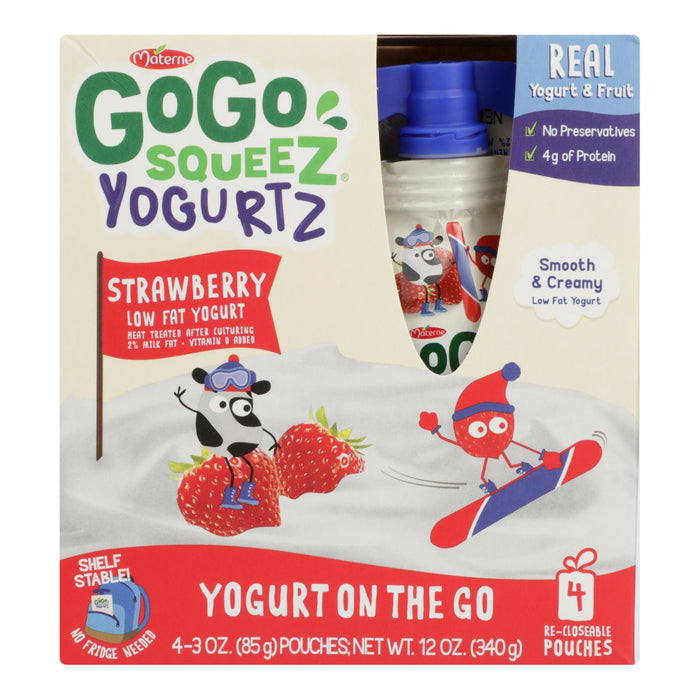 Gogo Squeez Yogurtz: Low-Fat, On-the-Go Yogurt Pouches (12 Pack, 4/3 oz)