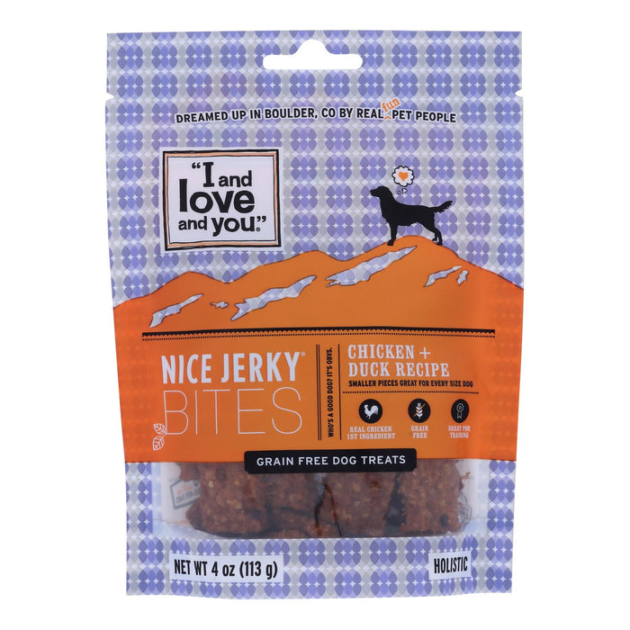 I and Love and You Premium Dog Jerky Treats: Chicken & Duck (Pack of 6 - 4 Oz.)