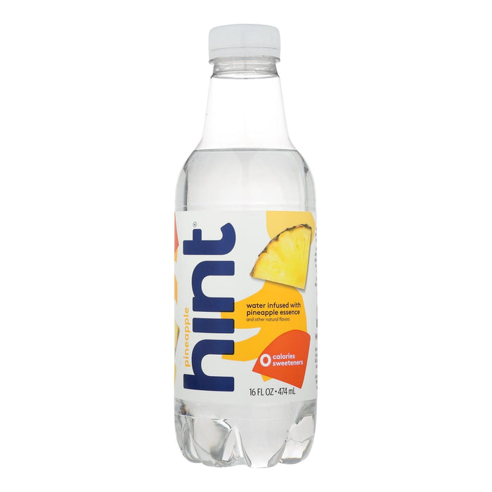 Hint Pineapple Unsweetened Water, 16 Fl Oz (Pack of 12)