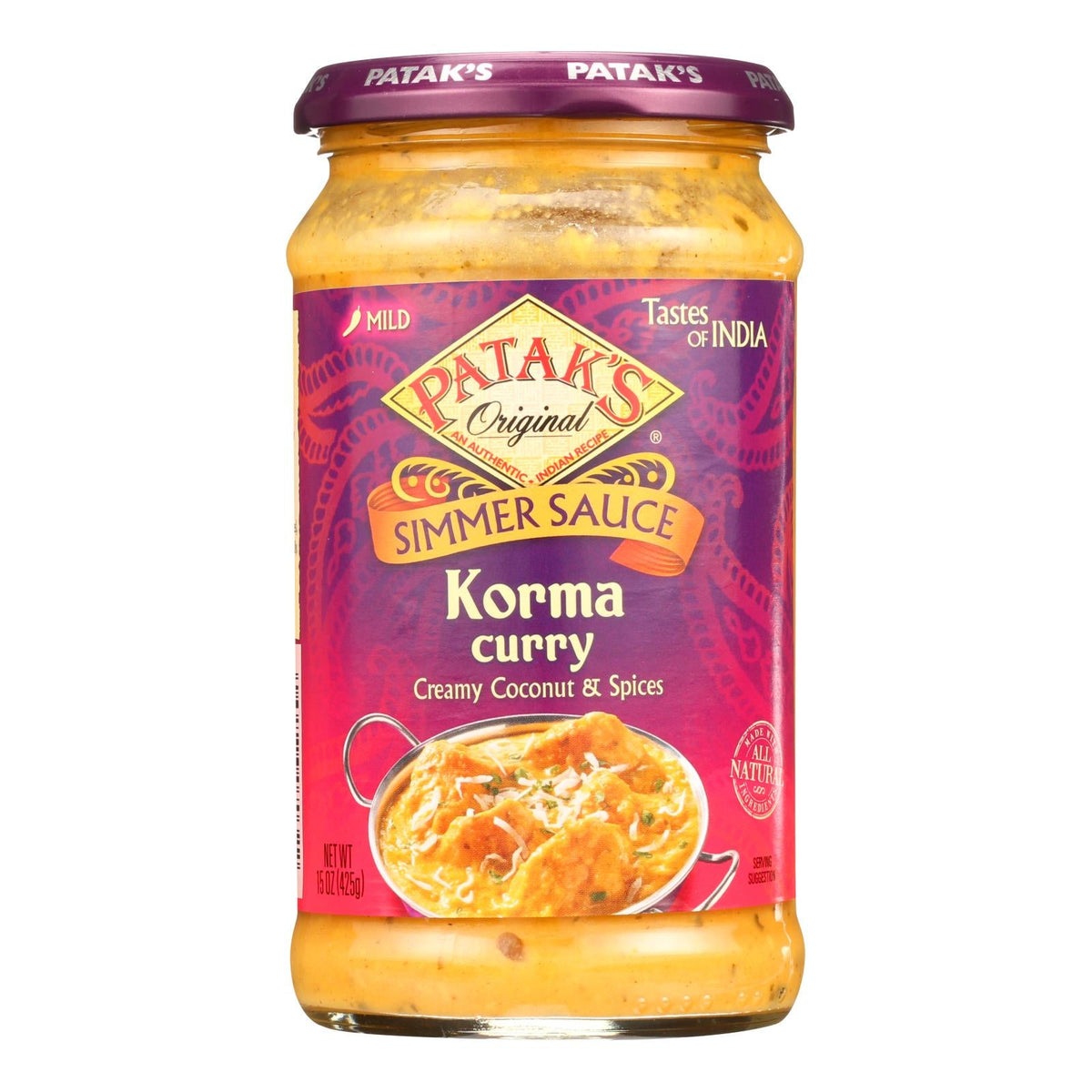 Patak's Mild Korma Curry Simmer Sauce - 6 Pack - 15 oz — Specialty Food ...