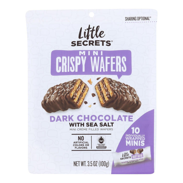 Little Secrets Crispy Dark Chocolate Sea Salt Wafers (Pack of 6 - 3.5 Oz.)