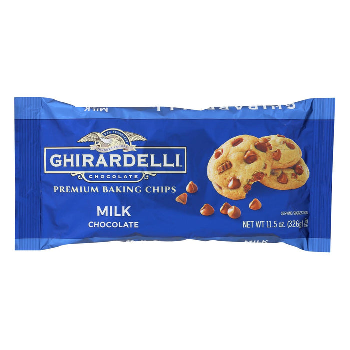 Ghirardelli Milk Chocolate Chips for Baking, 11.5 Oz (Pack of 12)