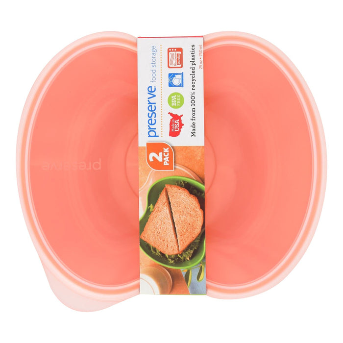 Preserve Orange Small Square Food Storage Container - Pack of 2