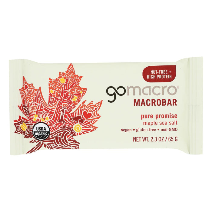 Gomacro MacroBar Maple Sea Salt, 2.3 Oz. (Pack of 12)