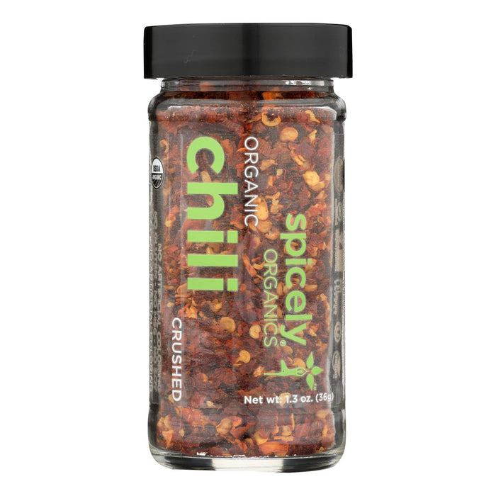 Spicely Organics Crushed Organic Chili Flakes (Pack of 3 - 1.3 Oz. Each)