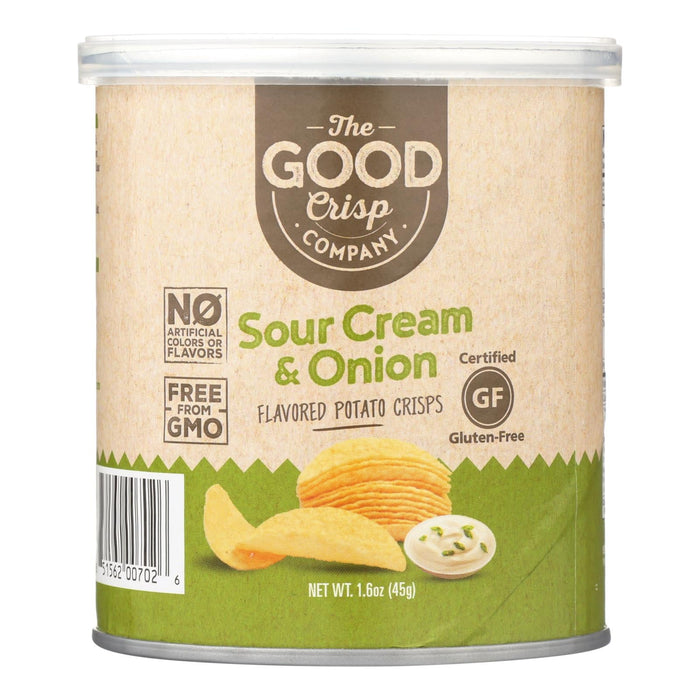 The Good Crisp Company Sour Cream & Onion Potato Chips (Pack of 12, 1.6 Oz.)