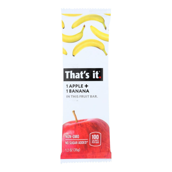 That's It Apple And Banana Fruit Bar - Case Of 12 - 1.2 Oz