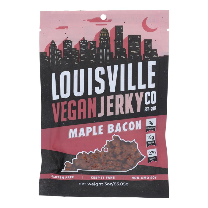 Louisville Vegan Jerky - Maple Bacon Flavor - 10 Pack - 3 Oz. Each