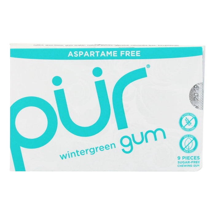 PUR Gum - Wintergreen, Aspartame-Free, 12.6 G - 9 Count