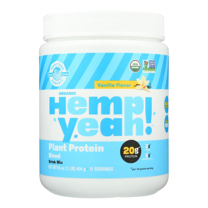 Manitoba Harvest Organic Plant Protein Blend Drink Mix, Vanilla, 16 Oz.