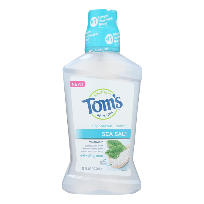 Tom's of Maine Mouthwash Sea Salt Mint - 16 Oz.