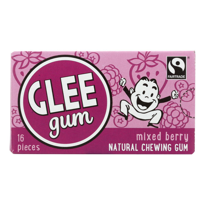 Glee Gum Chewing Gum, Triple Berry, 16 Pieces, 12-Pack