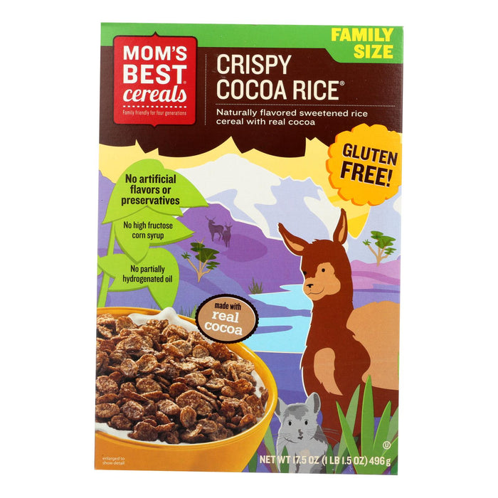 Moms Best Naturals Crispy Cocoa Rice Cereal - 17.5 Oz (Pack of 14)