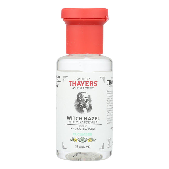 Thayers Cucumber Witch Hazel Facial Toner, Soothing & Purifying, 3 Fl Oz (Pack of 24)