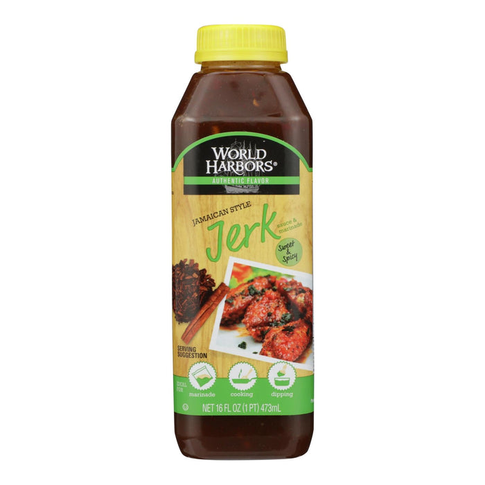 World Harbor Jamaican Style Jerk Marinade and Sauce (Pack of 6 - 16 Oz.)