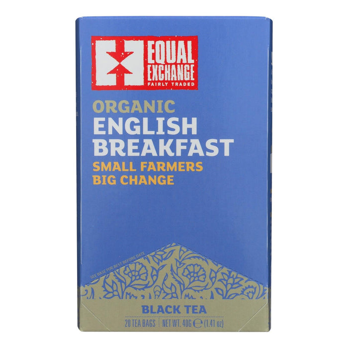 Equal Exchange Organic English Breakfast Loose Leaf Black Tea (Pack of 6, 20 Bags)