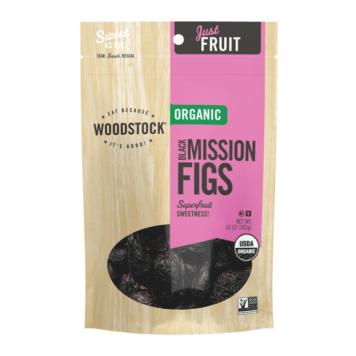 Woodstock Organic Unsweetened Black Mission Figs, 8 Convenient 10 Oz. Packs