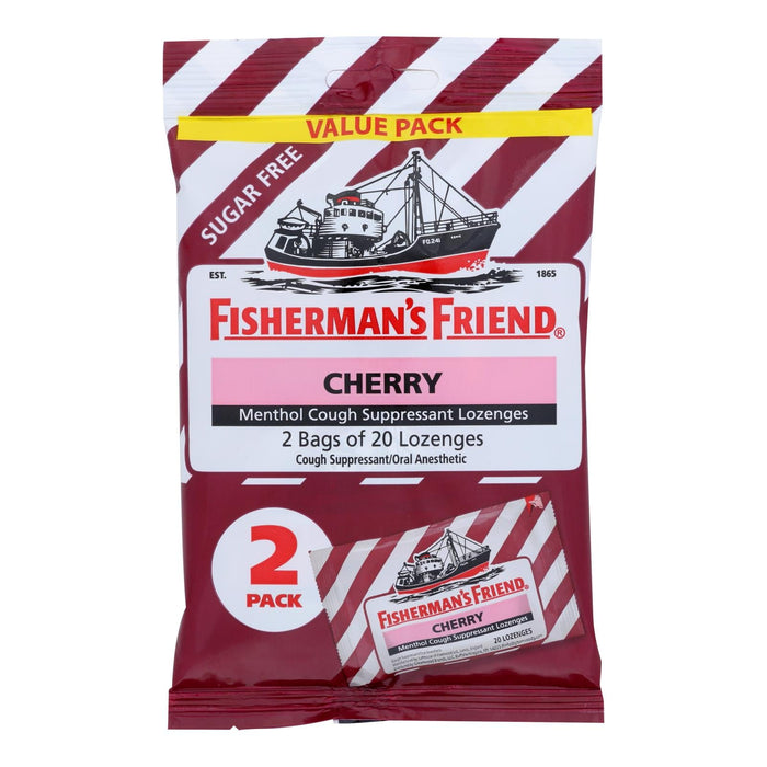 Fisherman's Friend Cherry Sugar-Free Fat-Free Lozenges (Pack of 12 - 40 Count)