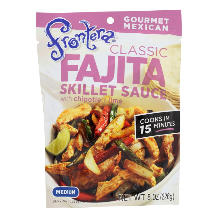 Frontera Foods 8 oz Classic Fajita Skillet Sauce with Chipotle and Lime, Gluten-Free, Pack of 6