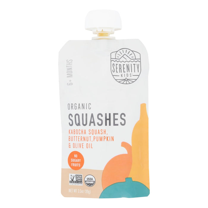 Serenity Kids Pouch Squashes, Pack of 6 - 3.5 Oz Each