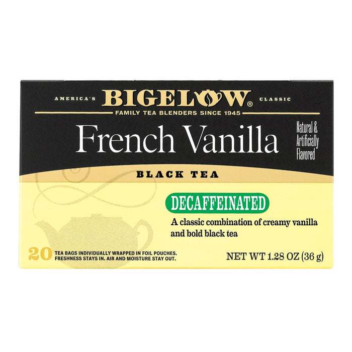 Bigelow Decaf French Vanilla Herbal Tea For Restful Sleep (Pack of 6 - 20 Tea Bags)