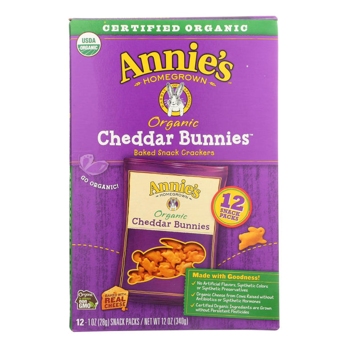 Annie's Organic Cheddar Bunny Crackers, 4-Pack, 12.1 Oz.