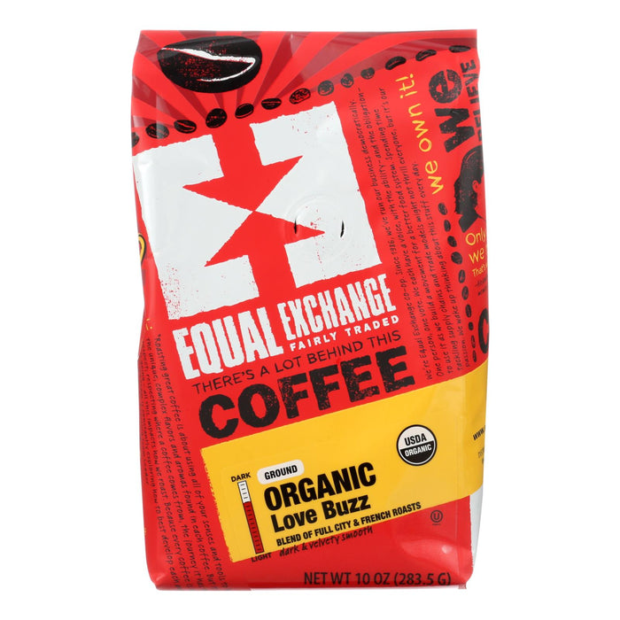 Equal Exchange Fair Trade Love Buzz Coffee, 12 Oz. (Pack of 6)