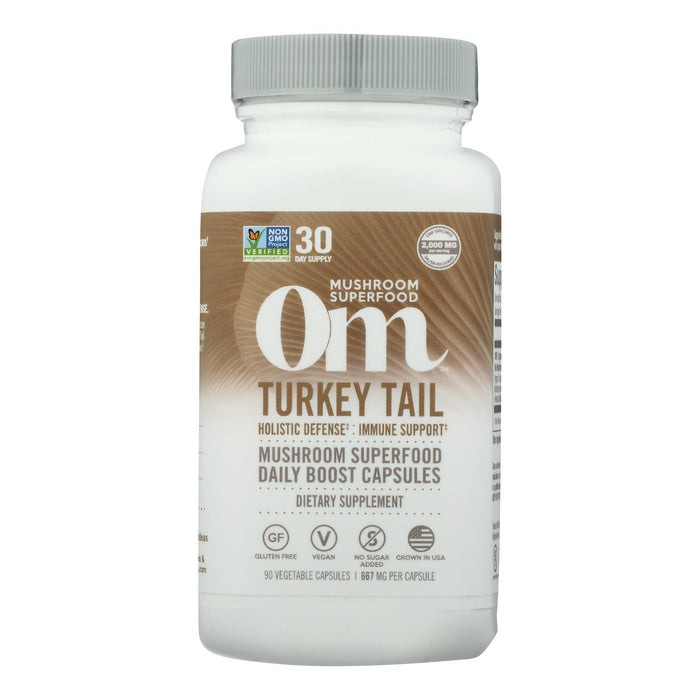 Om Mushroom Superfood Turkey Tail Mushroom Capsules, 90 Count