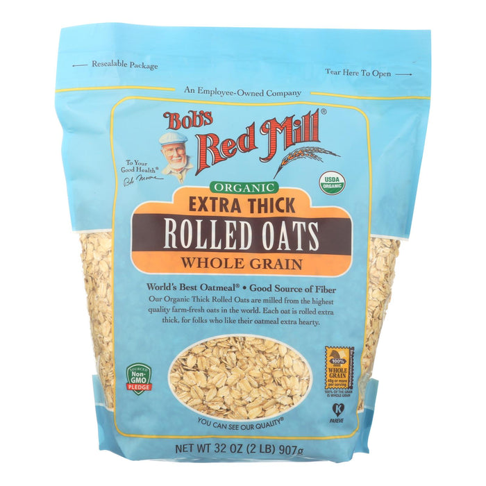 Bob's Red Mill Jumbo Oats, 32 Oz. Whole Grain, Pack of 4