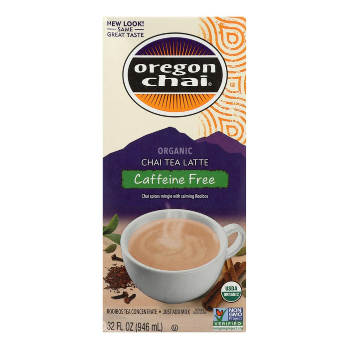 Oregon Chai Decaf Tea Latte Concentrate - Pack of 6 - 32 Fl Oz.