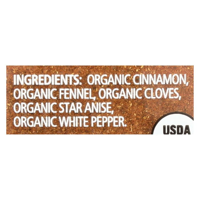 Simply Organic Five Spice Powder Seasoning Blend - Kosher, USDA Organic, Case of 6 (2.01 Oz Each) for Cooking & Baking
