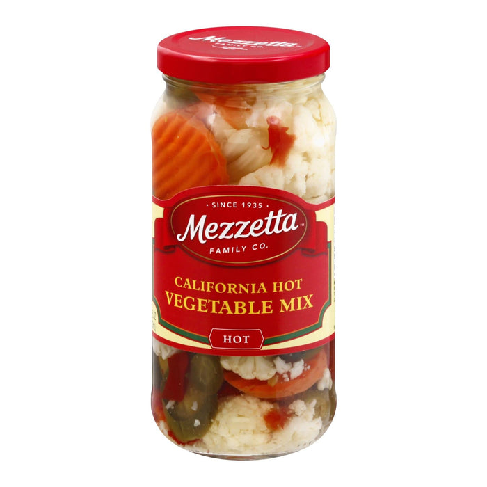 Mezzetta California Hot Mix Vegetables (Pack of 6 - 16 Oz.)