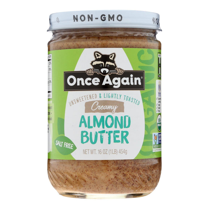 Once Again Lightly Toasted Almond Butter 16 Oz Pack of 6