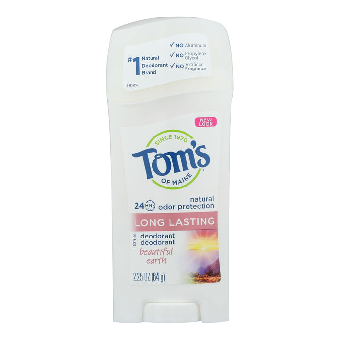 Tom's of Maine Natural Women's Deodorant - Beautiful Earth - 2.25 Oz. (Pack of 6)