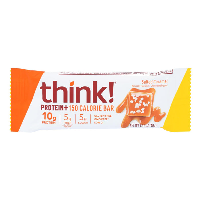 Think Products ThinkThin Bar - Lean Protein Fiber - Caramel - 10 x 1.41 Oz