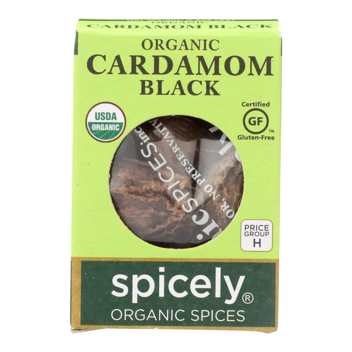 Spicely Organics Organic Black Cardamom Pods, 0.2 Oz (Pack of 6)